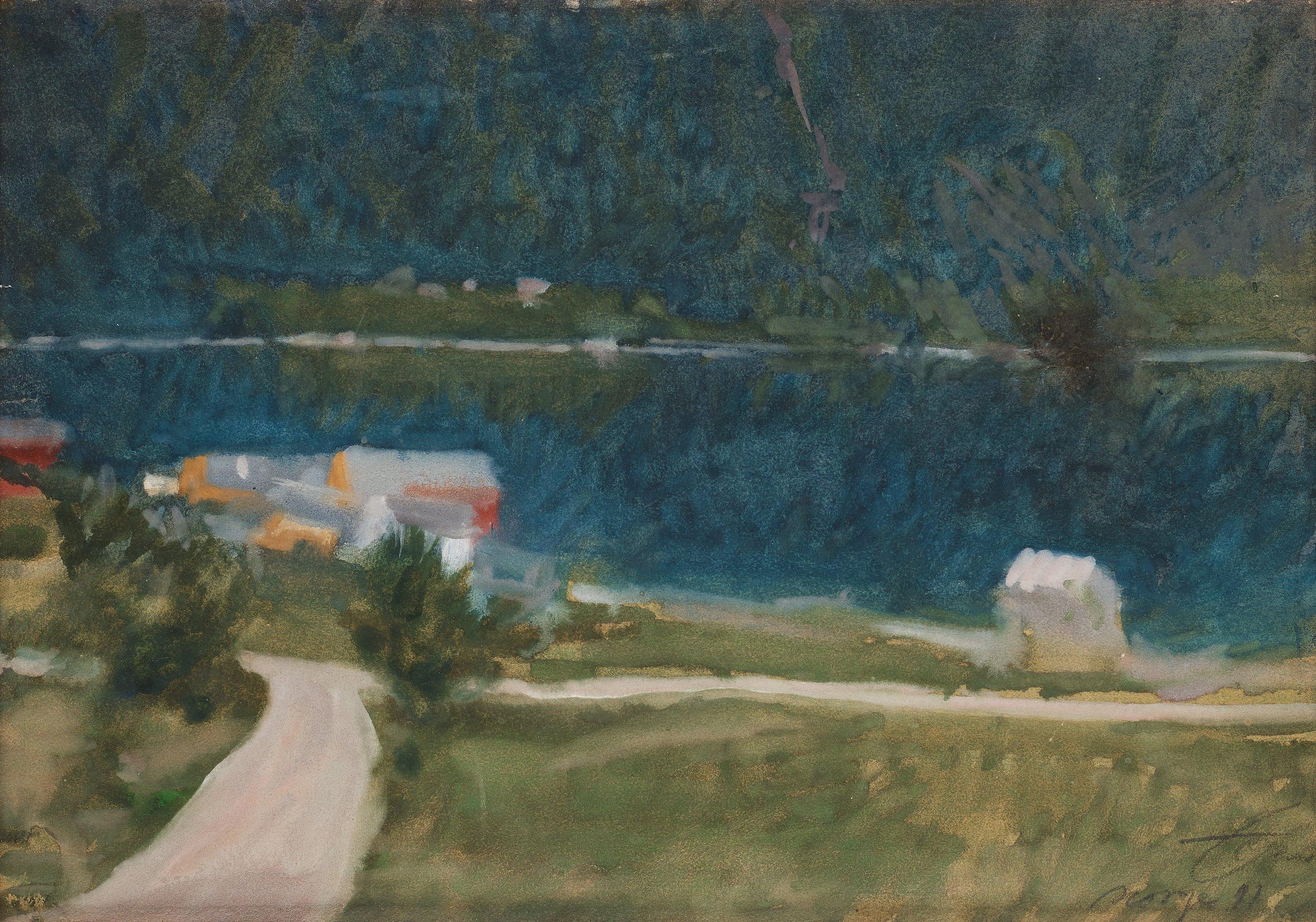 Anders Zorn - Fjord landscape Norway