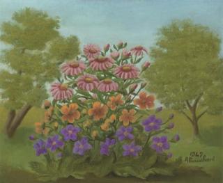 Andre Bauchant - Fleurs dans un paysage