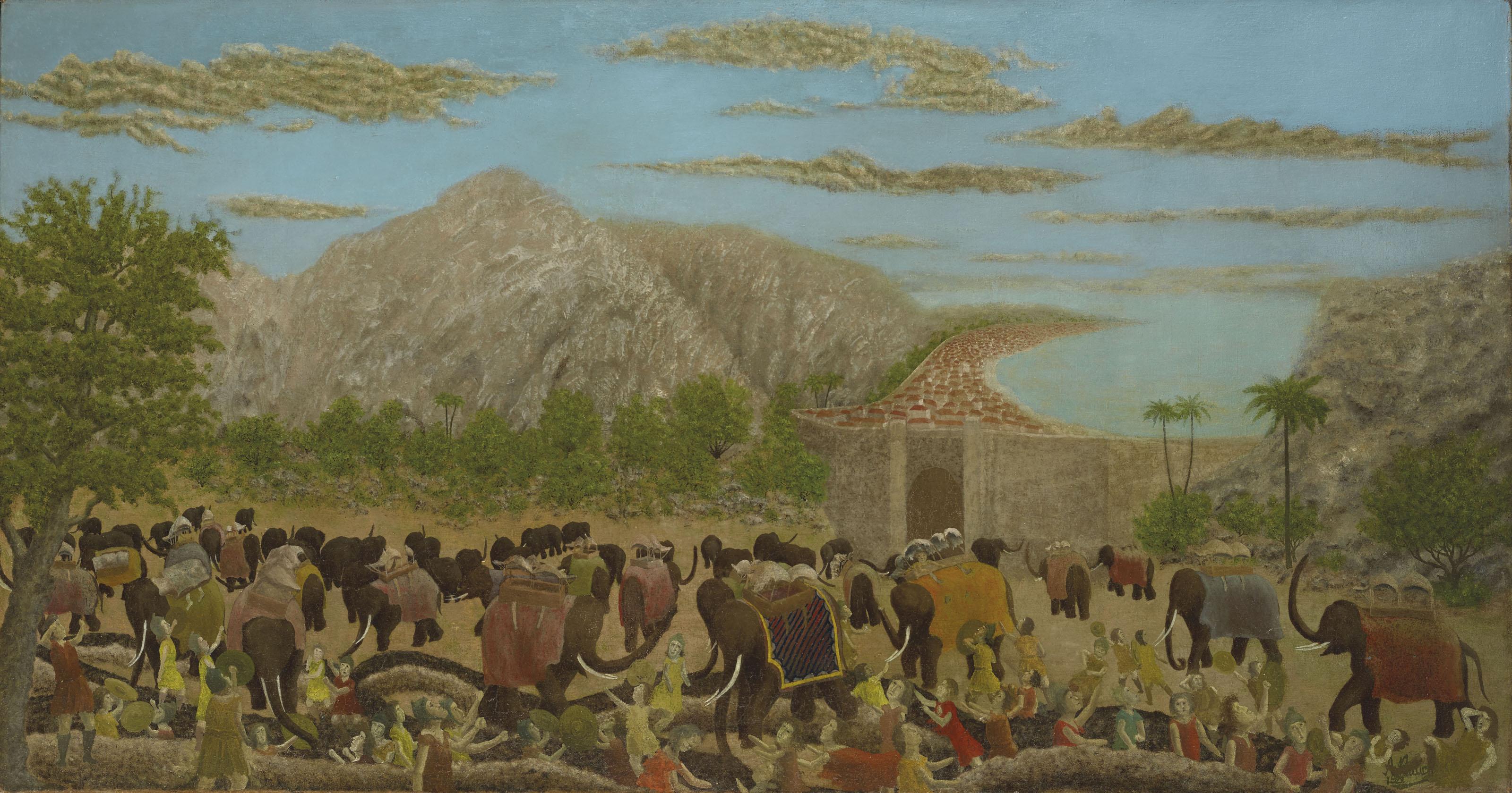 André Bauchant - La bataille de Palerme, carthaginois et romains