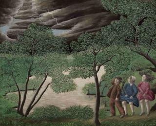 Andre Bauchant - Paysans et la foudre