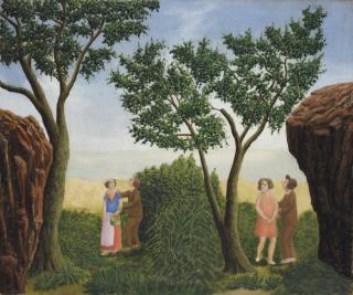 André Bauchant - Promenade Au Bord De La Mer (Rencontre Des Fiancés)