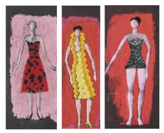 André Beaurepaire - Projet de costumes pour \'\'La belle endormie\'\' (1953)