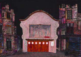 André Beaurepaire - Projet de décors pour \'\'Ciné Bijou\'\' (1953)