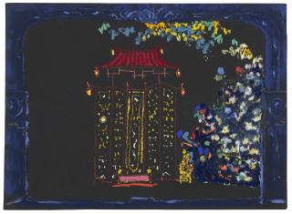 André Beaurepaire - Projet de décors pour des tableaux japonisants