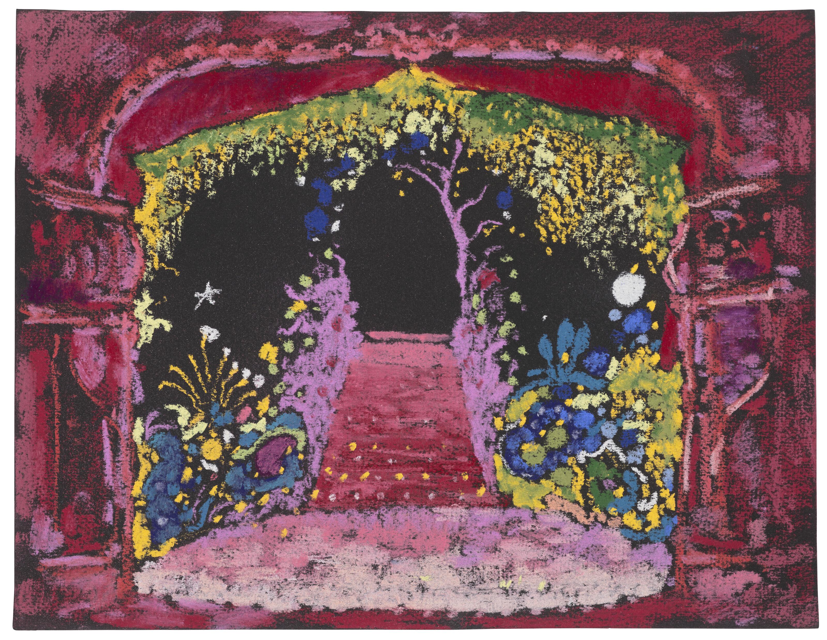 André Beaurepaire - Projet de décors pour des tableaux japonisants