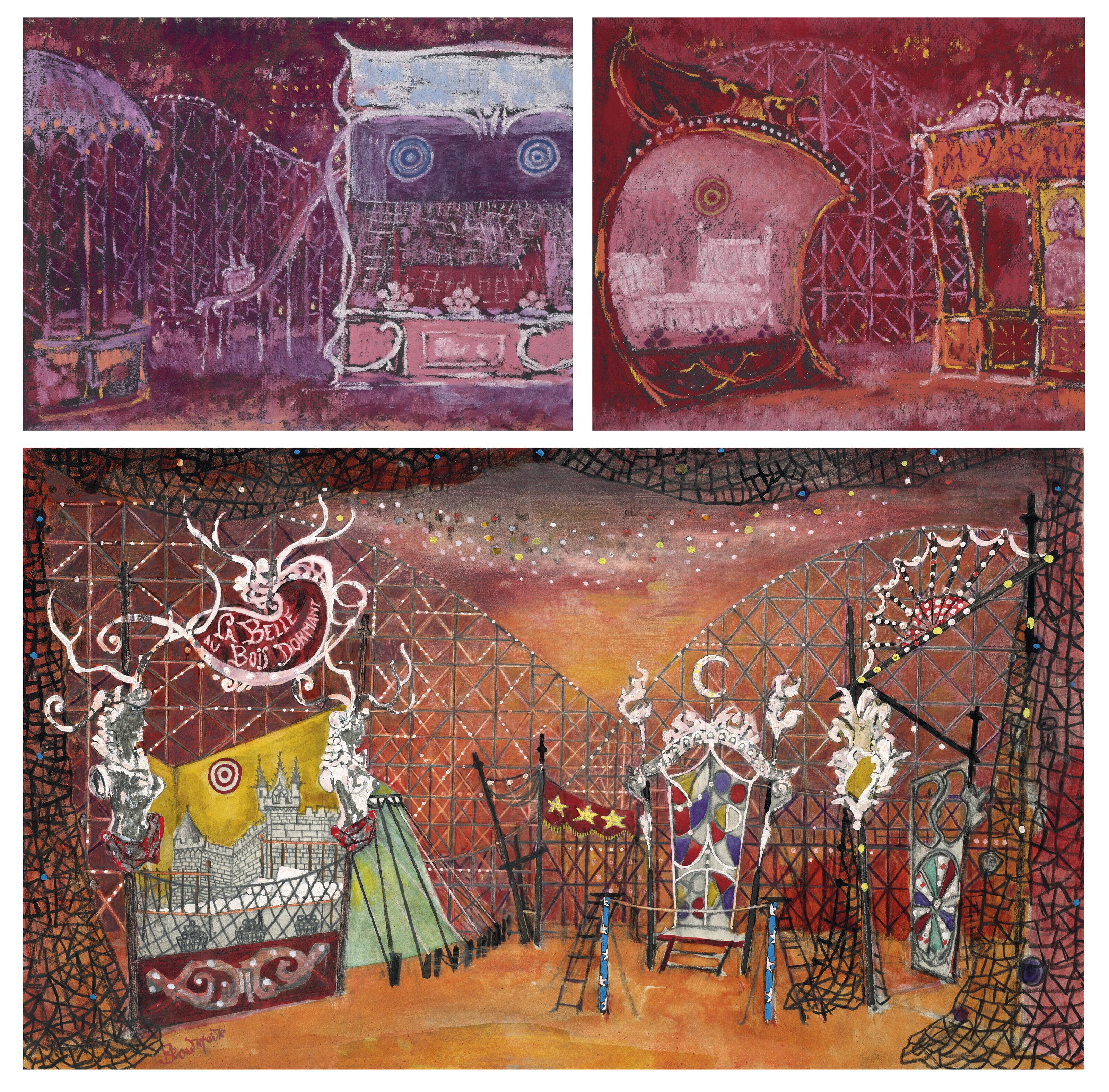 André Beaurepaire - Projet de décors pour \'\'La belle endormie\'\' (1953)