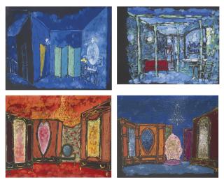 André Beaurepaire - Projets de décors pour \'\'La croqueuse de diamants\'\' (1950)