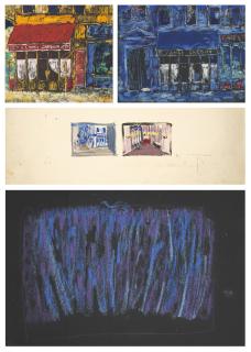 André Beaurepaire - Projets de décors pour \'\'La croqueuse de diamants\'