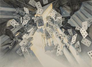 André Beaurepaire - Projets de décors pour \'\'La Dame de Pique - Chambre de la Comptesse\'\'