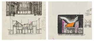 André Beaurepaire - Projets de décors pour \'\'La nuit\'\' (1956)