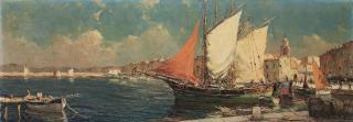 André Béronneau - Panorama of the Port of St Tropez