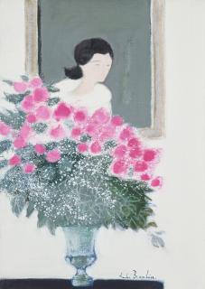 André Brasilier - Bouquet au miroir