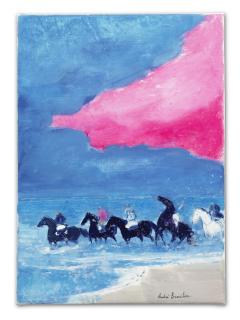 André Brasilier - Cavalcade au ciel rose, 2010