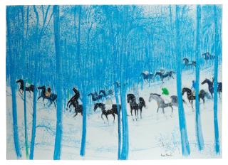 André Brasilier - Cavalcade en forêt bleue