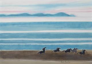 André Brasilier - Cavalcade sur la plage