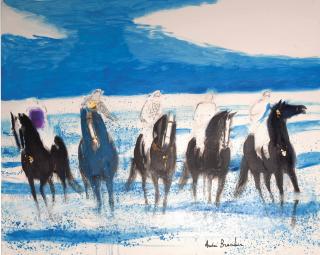 André Brasilier - Cavaliers à travers les vagues