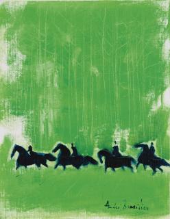 André Brasilier - Cavaliers Dans La Forêt