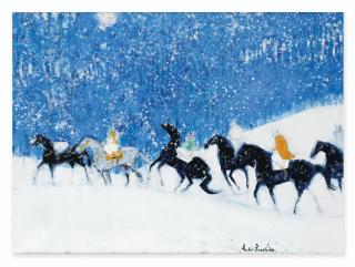 André Brasilier - Cavaliers Sur La Neige