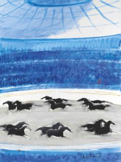 Andre Brasilier - Chapiteau aux chevaux noirs