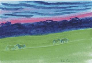 André Brasilier - Chevaux Dans Un Pré