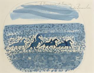 André Brasilier - Chevaux sur la plage