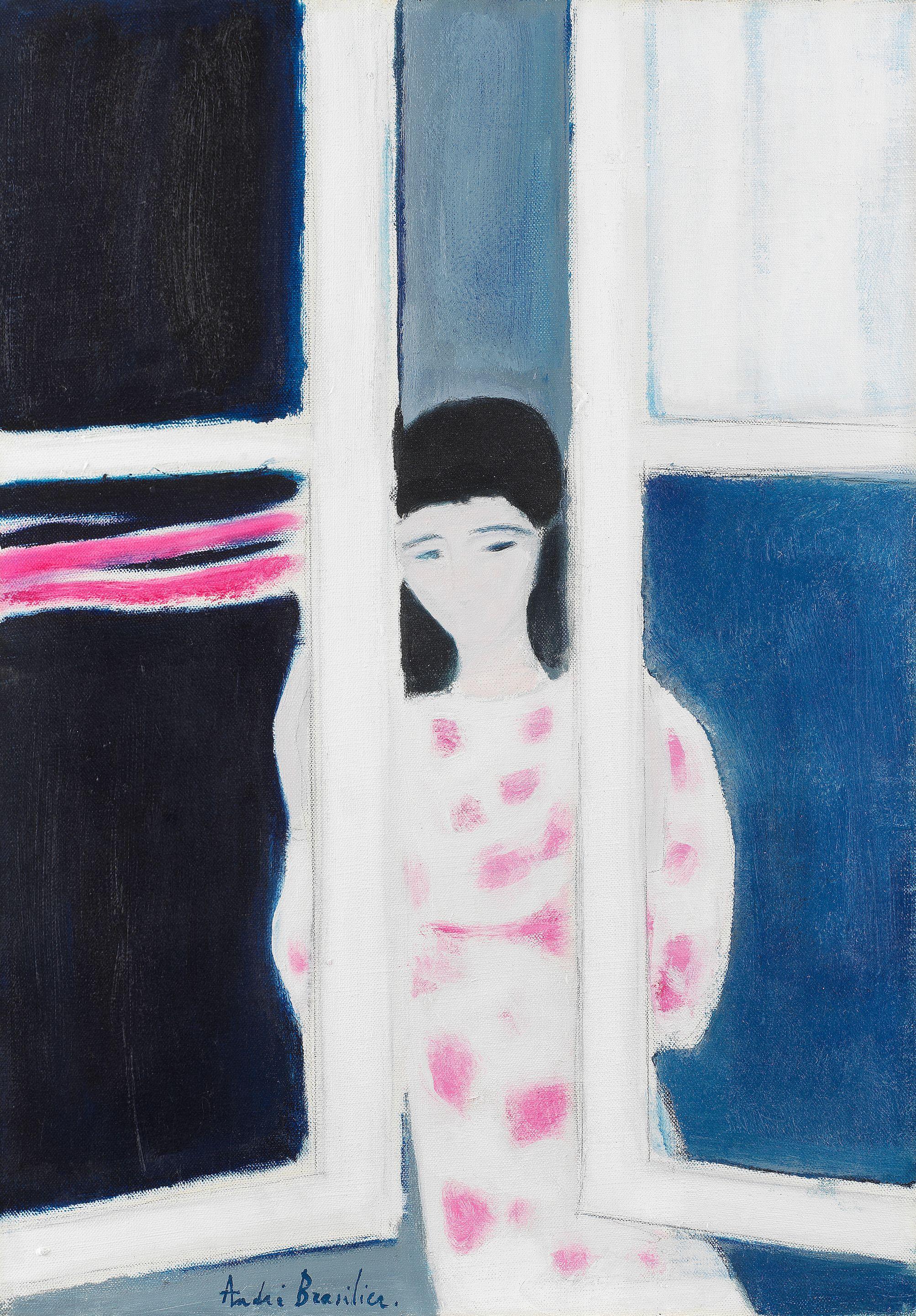 André Brasilier - Fenêtre le soir