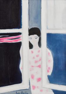 André Brasilier - Fenêtre le soir