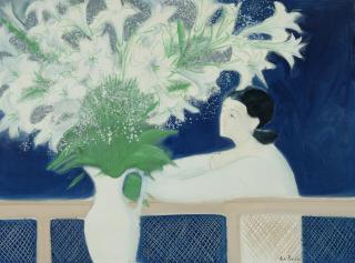 André Brasilier - Grand bouquet de lis