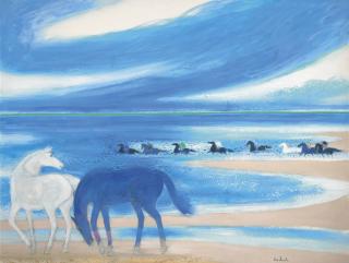 André Brasilier - Grand rivage bleu