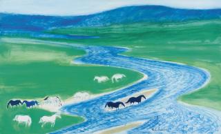 André Brasilier - La Rivière Bleue