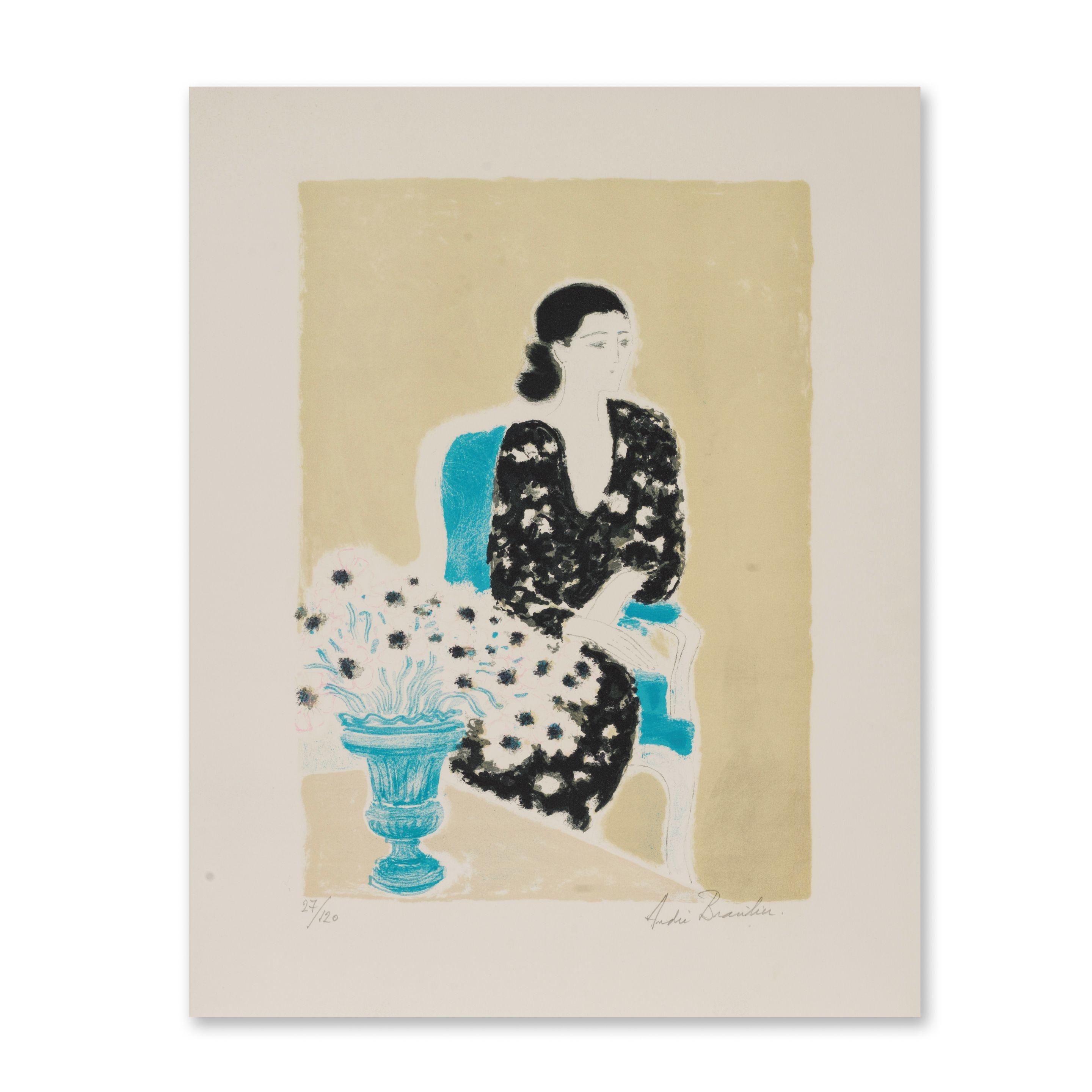 Andre Brasilier - Les Anémones Blanches, 1987