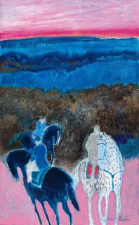 André Brasilier - Les Cavaliers Du Soir (Painted In 2011)