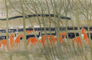 André Brasilier - Les Grands Chevaux Rouges