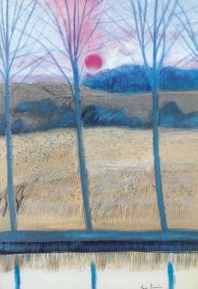 André Brasilier - Lever De Soleil Rose