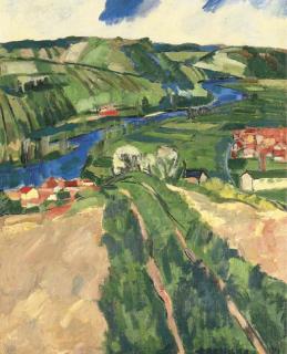 Andre Brasilier - Paysage au champ de blé