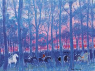 André Brasilier - Soir dans le parc