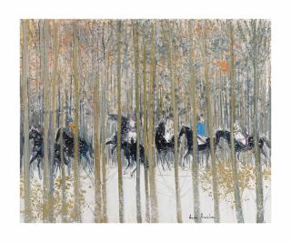 André Brasilier - Sous-bois doré