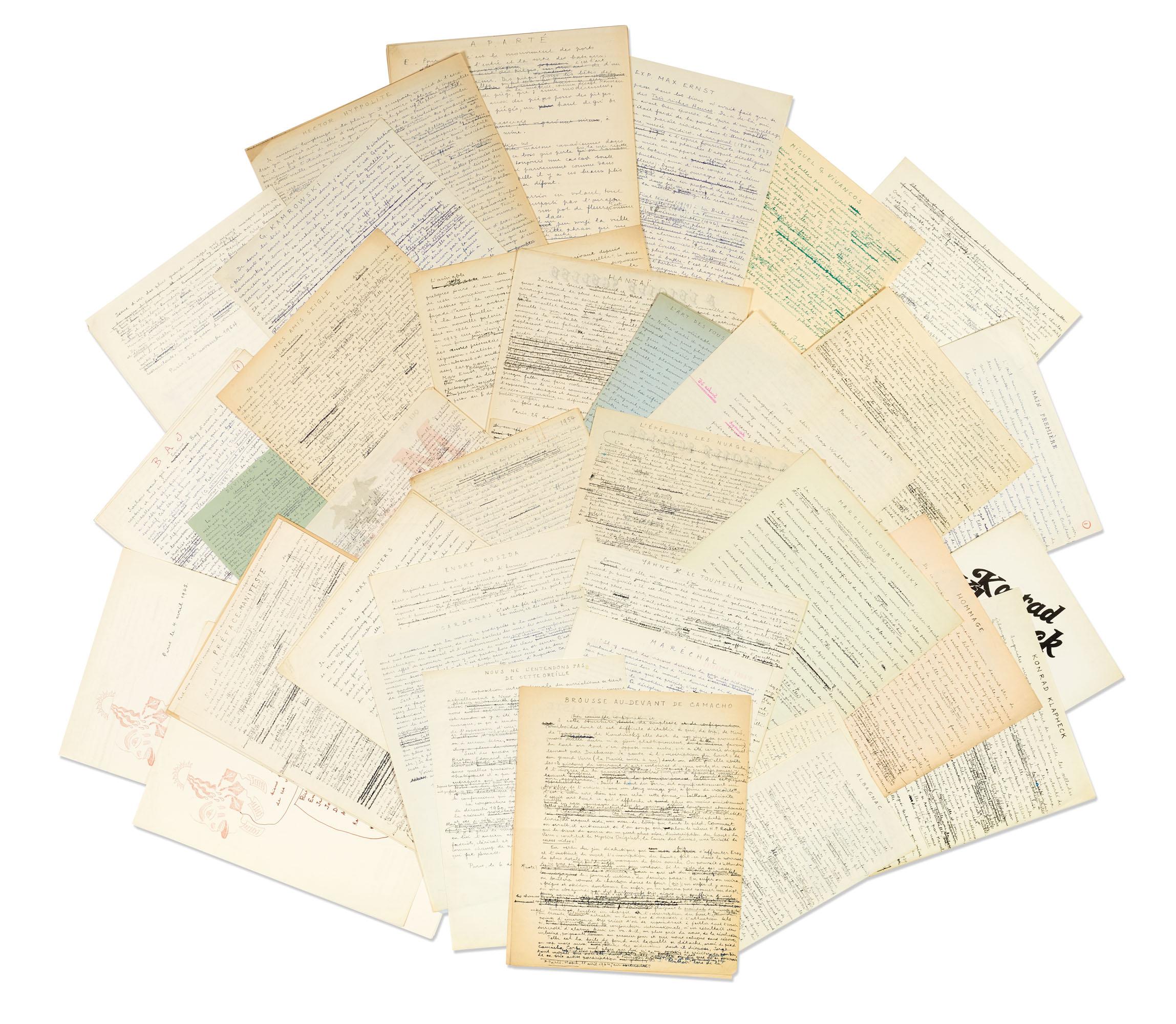 André Breton - Francis Ponge. Manuscrits, Livres, Peintures