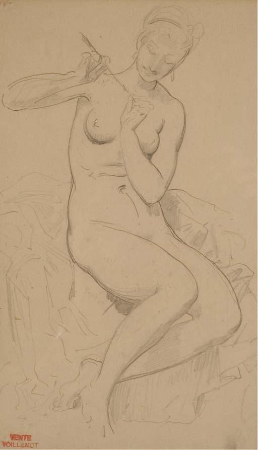 André-Charles Voillemot - Femme nue assise