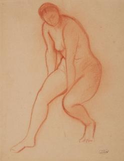 André Derain - Femme debout se tenant la cuisse droite