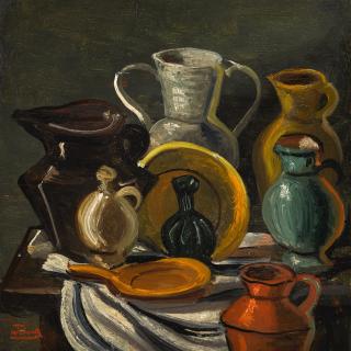 André Derain - Pichets, Flacons Et Assiette
