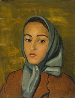 André Derain - Portrait de Geneviève, au foulard, nièce de l’artiste