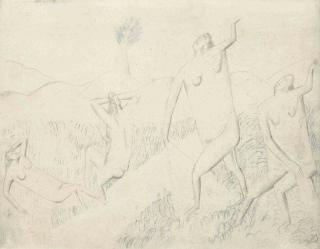 Andre Derain - Quatre femmes nues dans un paysage