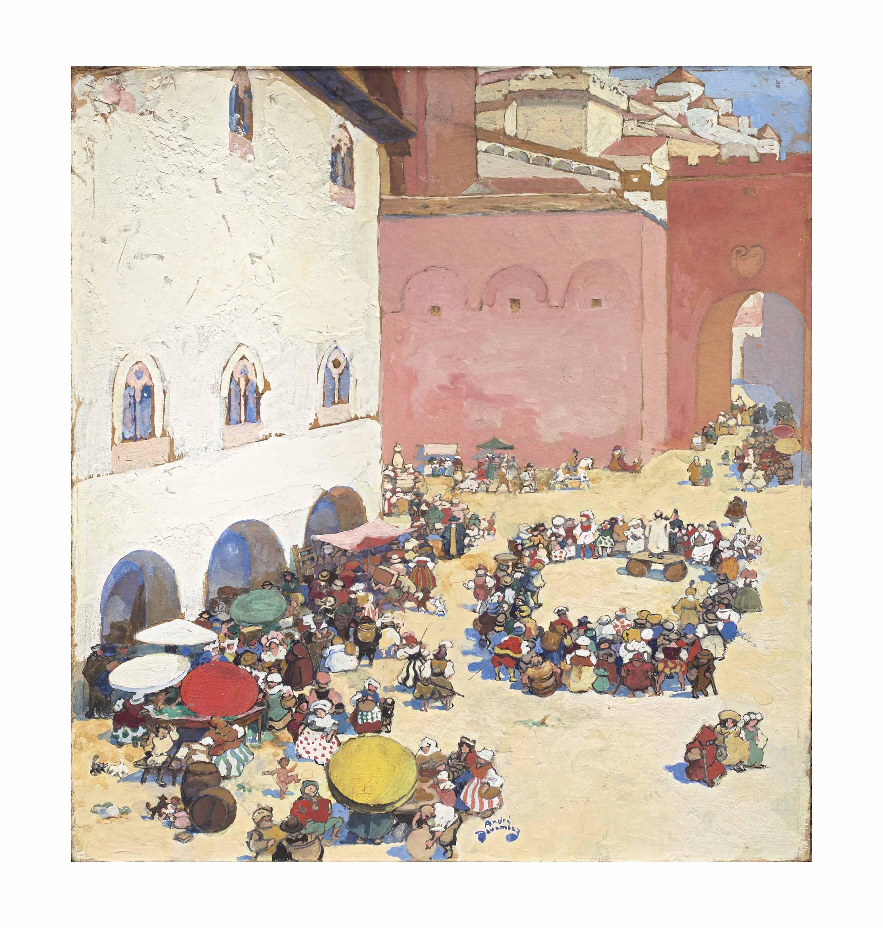 André Devambez - La place publique