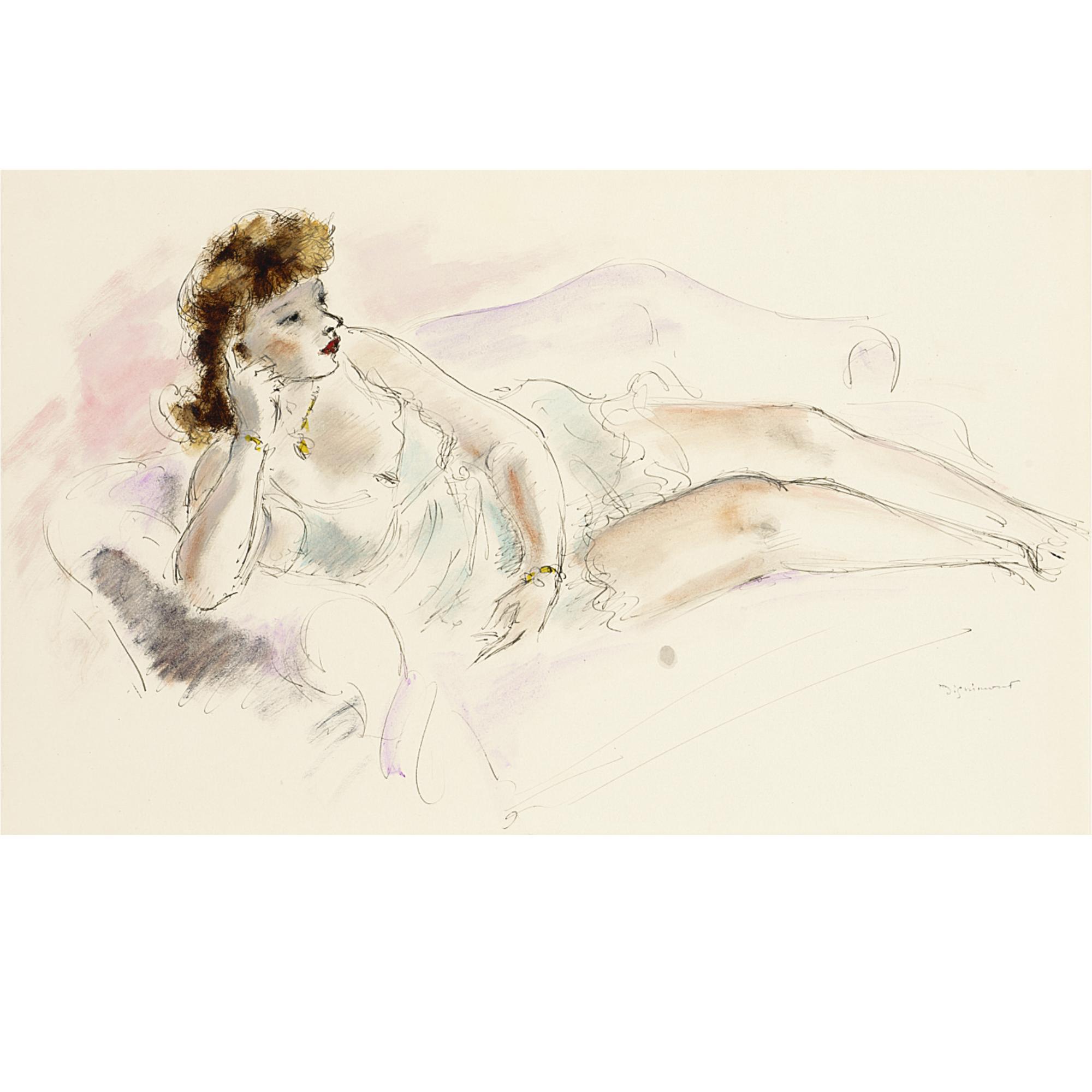 André Dignimont - A Reclining Nude