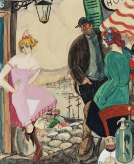 André Dignimont - Marseille harbour scene