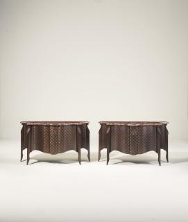 André Dubreuil - Unique Pair Of Commodes, Circa 2001