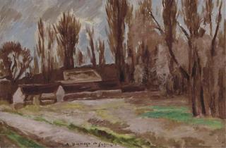 André Dunoyer de Segnozac - Paysage d\'hiver (Ferme près de Nemours)