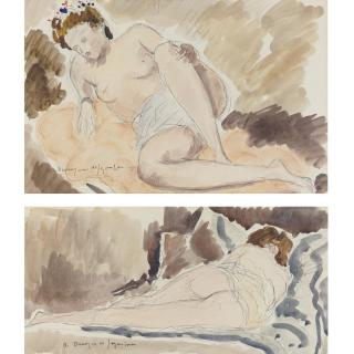 André Dunoyer de Segonzac - Baigneuse (I) & Le Sommeil (Ii)