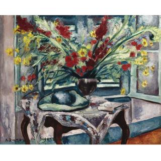 André Dunoyer de Segonzac - Bouquet De Fleurs Sur La Table
